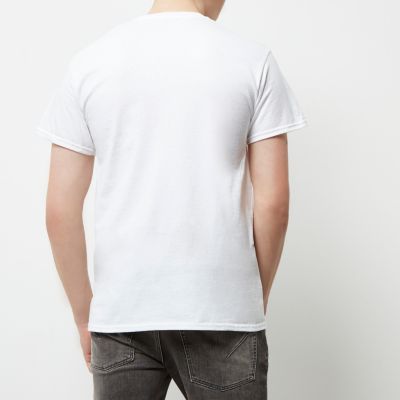 White scribble print T-shirt